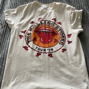 MADEWORN Rolling Stones Graphic Tee - Cream